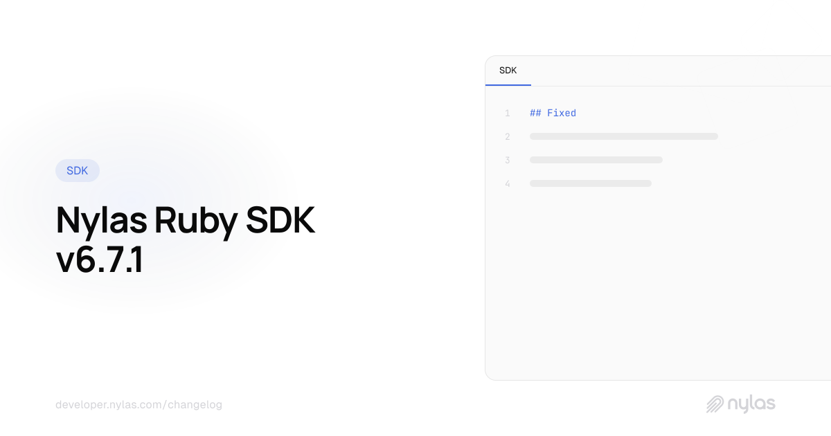 Ruby SDK v6.7.1