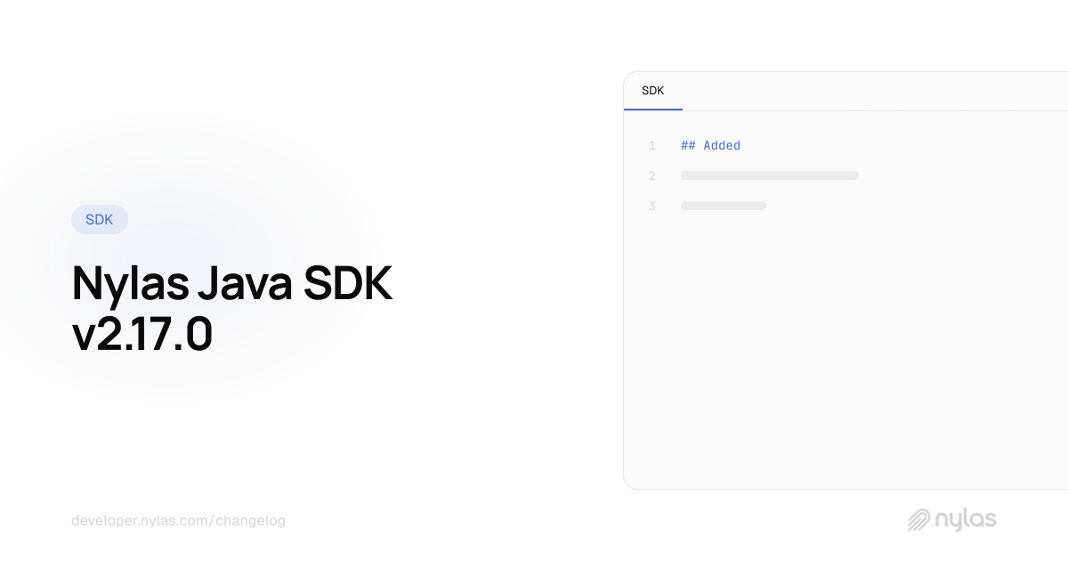 Java SDK v2.17.0