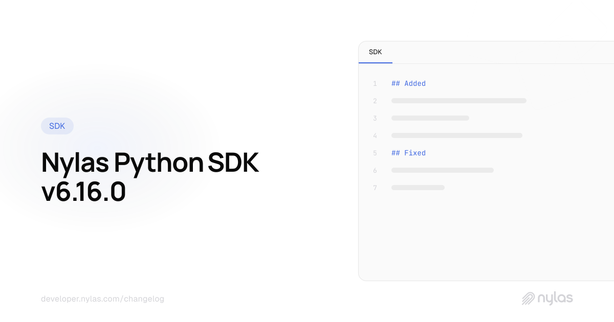 Python SDK v6.16.0