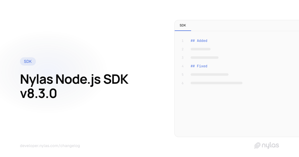 Node.js SDK v8.3.0