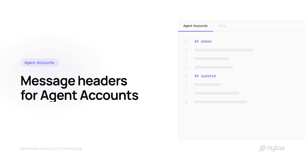Agent Account message headers