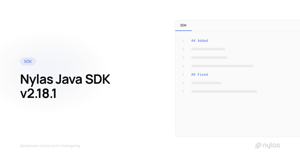 Java SDK v2.18.1