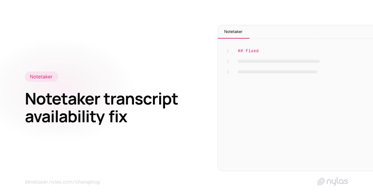 Notetaker transcript fix